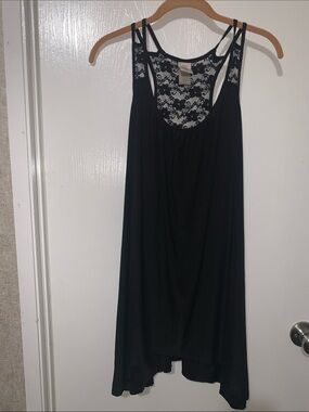 Black Lace Backflow Tank Chemise